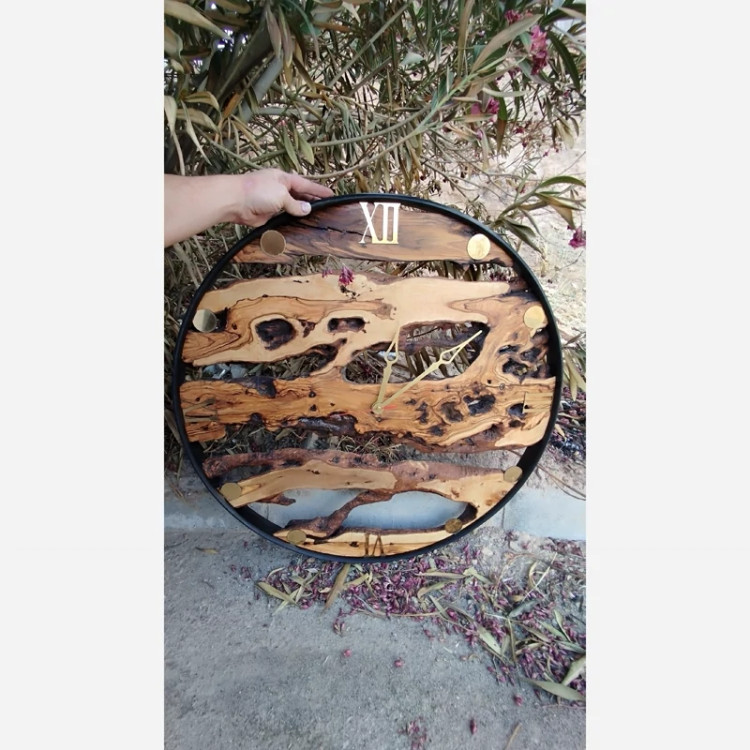 ساعت چوبی روستیک ۷۰ سانت (توضیحات خوانده شود)