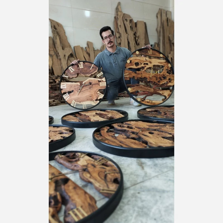 ساعت دیواری روستیک70 سانت (توضیحات خوانده شود)